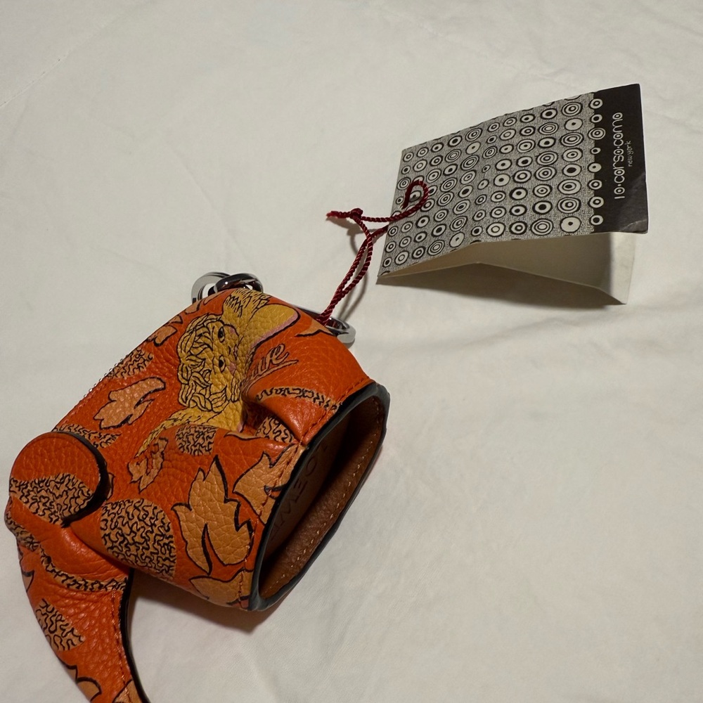 Loewe Orange Floral Leather NWT